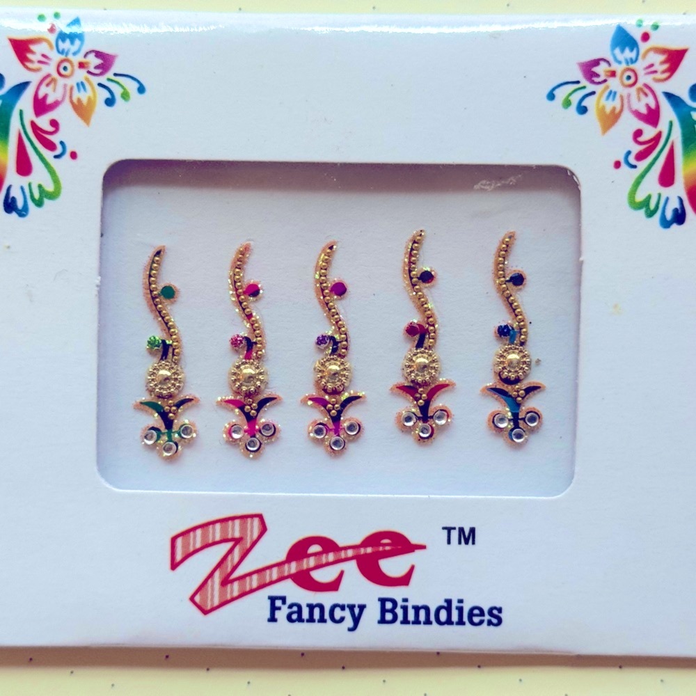 Gold and Multicolor Fancy Bindis